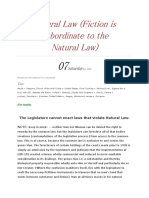 Natural Law (Fiction Is Subordinate To The Natural Law)