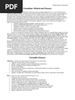 Formalism: Method and Glossary: Character-Creation and Representation of Fictional Persons and Entities