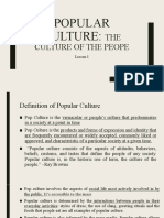 Popular Culture:: THE Culture of The Peope