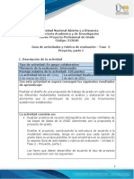 Guía de Actividades y Rúbrica de Evaluación - Unidad 2 - Fase 2 - Proyecto, Parte I