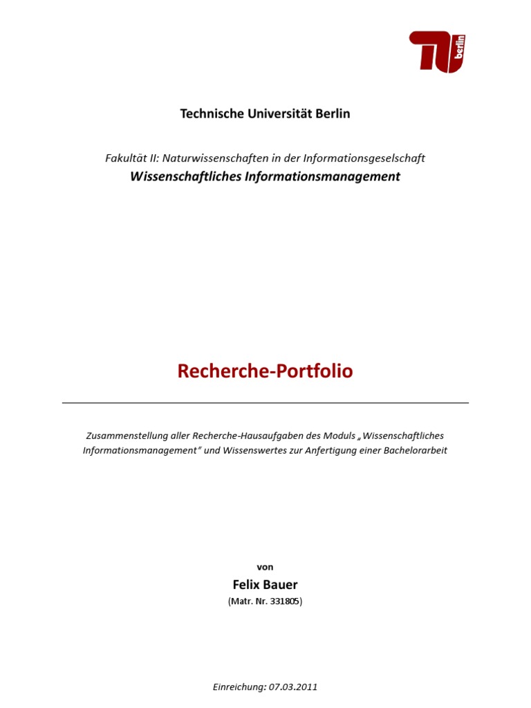 Recherche Portfolio Final