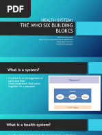 The Who Six Building Blokcs: Health System