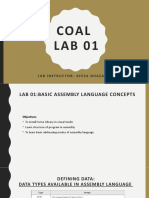 Coal LAB 01: Lab Instructor: Ayeza Ghazanfar