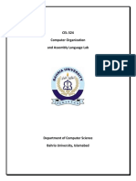 CEL-324 Computer Organization and Assembly Language Lab