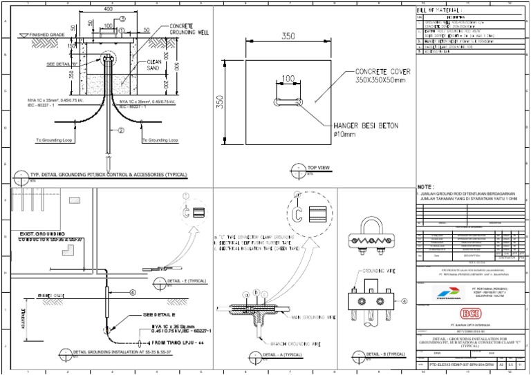 Grounding Installation Details | PDF | Electrical Engineering | Nature