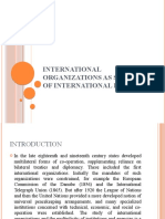 International Organizations As Subjects of International Law