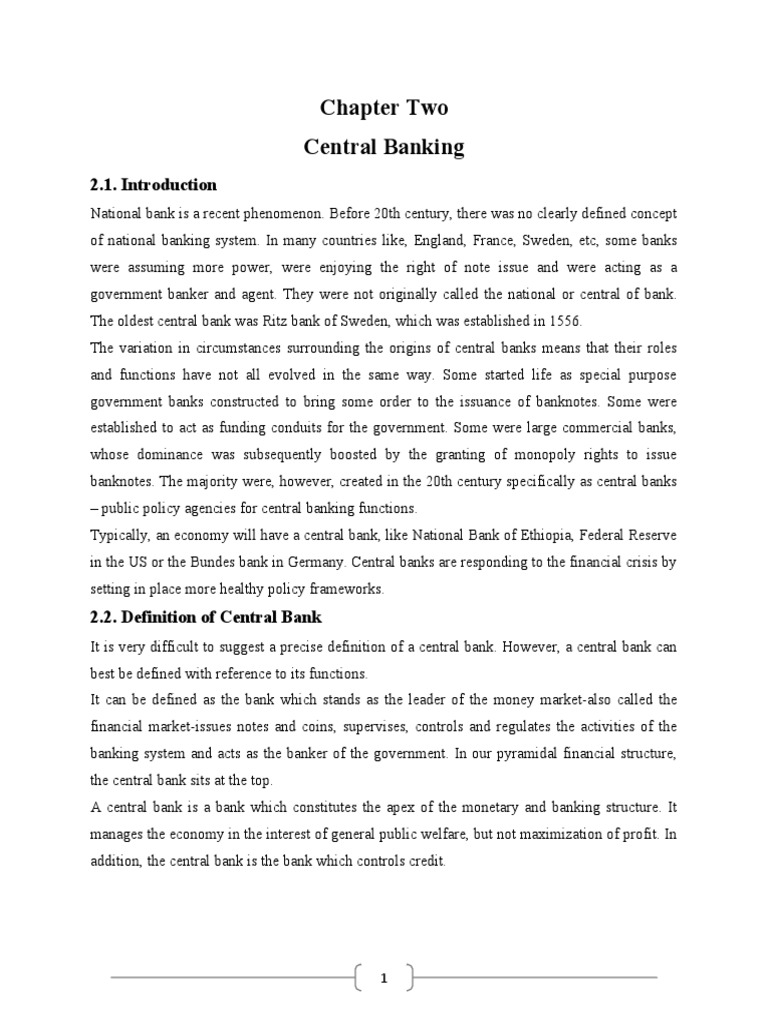 Functions and Importance of Central Banks | PDF | Monetary Policy ...