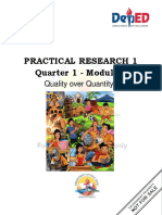 Practical Research 1 Quarter 1 - Module 6: Quality Over Quantity?