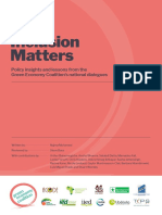Inclusion Matters: Policy Insights and Lessons From The Green Economy Coalition's National Dialogues