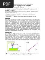 High Precision, Low Force 3D Touch Probe For Measurements On Small Objects