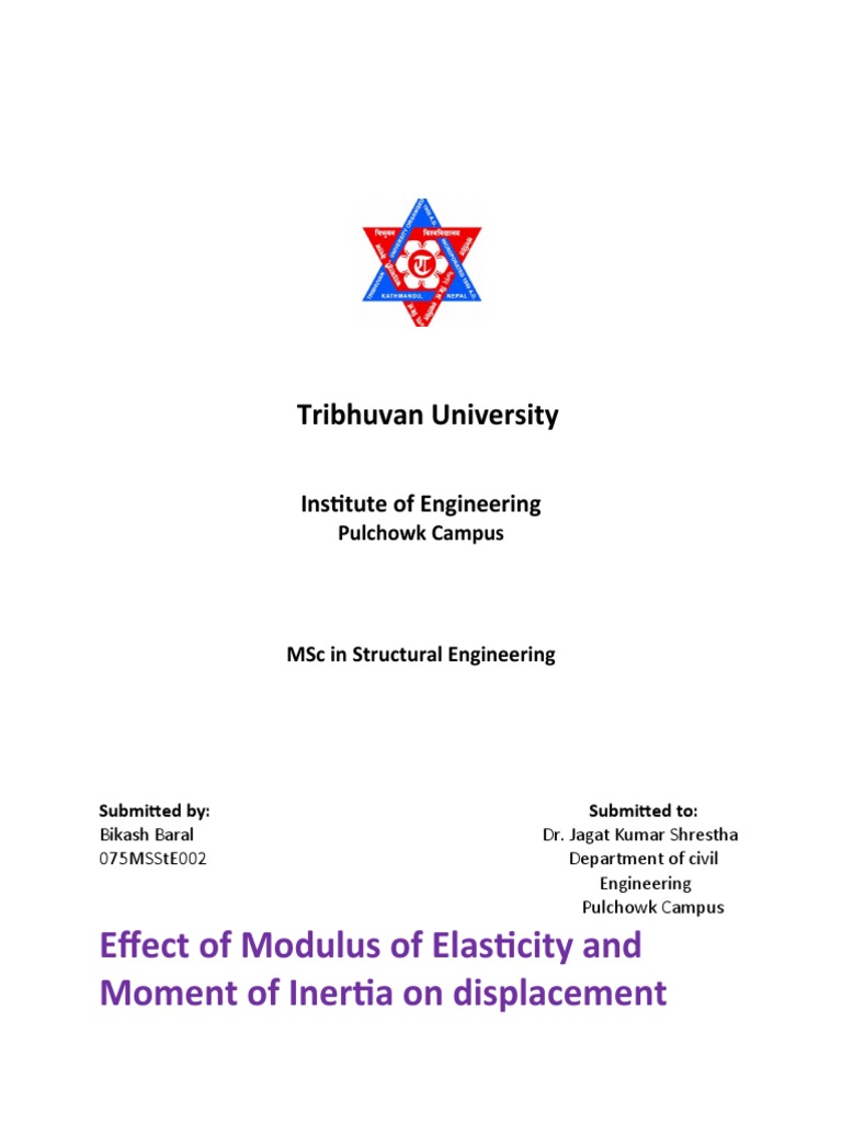 Effect of Modulus of Elasticity and Moment of Inertia On Displacement