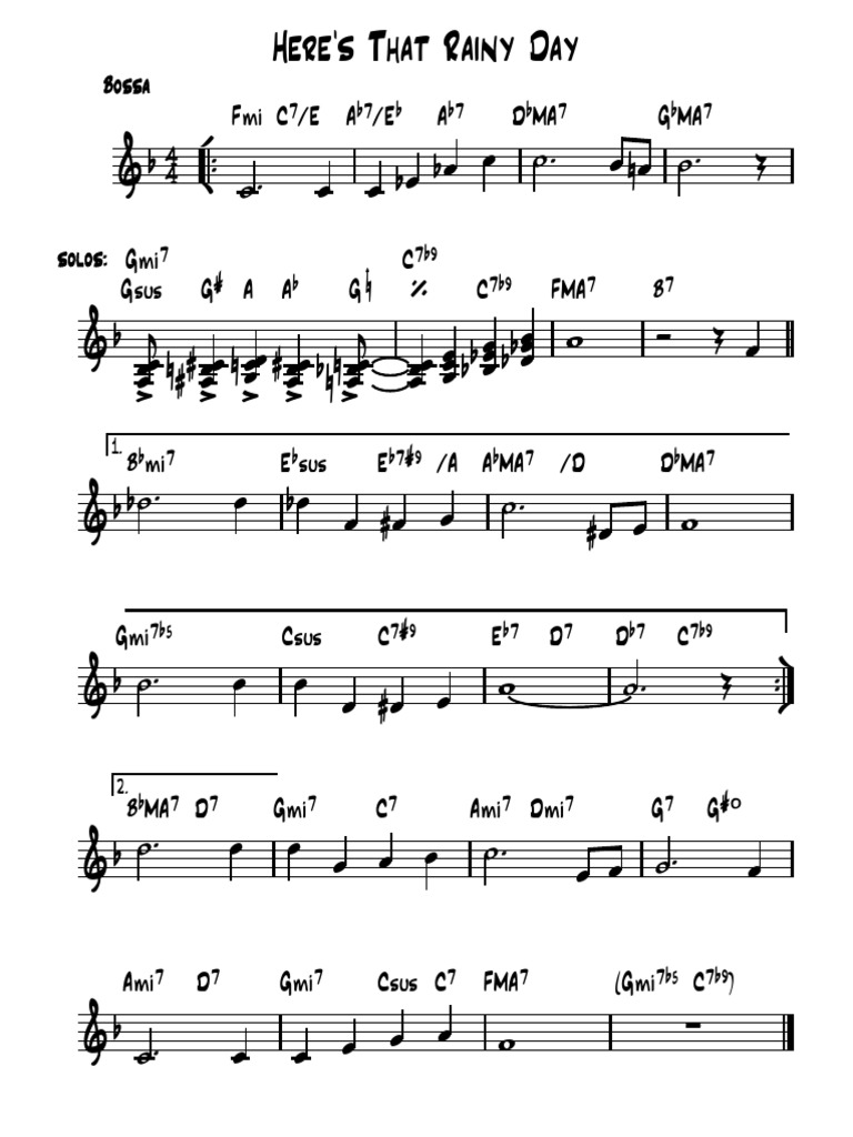 Here's That Rainy Day Lead Sheet | PDF