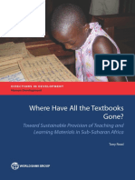 Where Have All The Textbooks Gone?: Toward Sustainable Provision of Teaching and Learning Materials in Sub-Saharan Africa