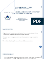 Thesis Proposal On: Passive Copy-Move Image Forgery Detection Using Wavelet Transform