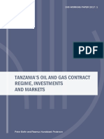 Tanzania'S Oil and Gas Contract Regime, Investments and Markets