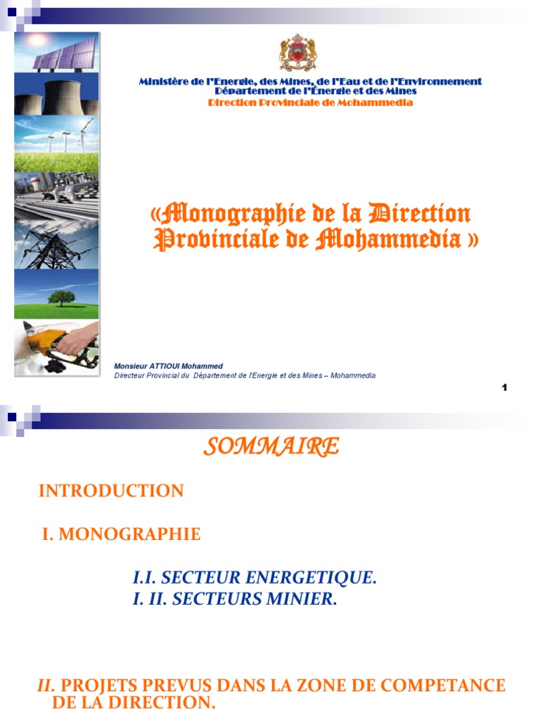 Monographie de la Direction de Mohammedia | PDF | Gaz de pétrole ...