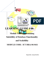 Determining Suitablity of DB