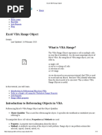 Excel VBA Range Object