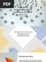 CH01 Introduction To Entrepreneurship and Innovation