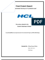 Project Report On HCL - Market Research