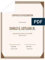 Certificate of Recognition