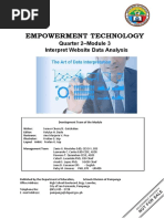 Empowerment Technology: Quarter 2-Module 3 Interpret Website Data Analysis