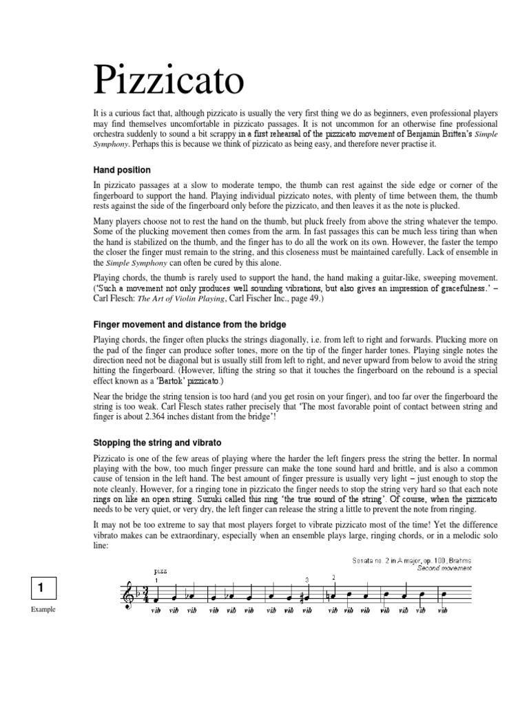 092 Pizzicato | PDF | String Instruments | Musical Techniques