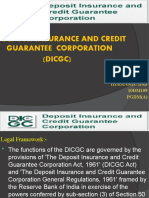 Deposit Insurance and Credit Guarantee Corporation (Dicgc) : Presented By: Himanshu Das 10DM109 PGDM (A)