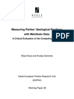 Measuring Parties' Ideological Positions With Manifesto Data