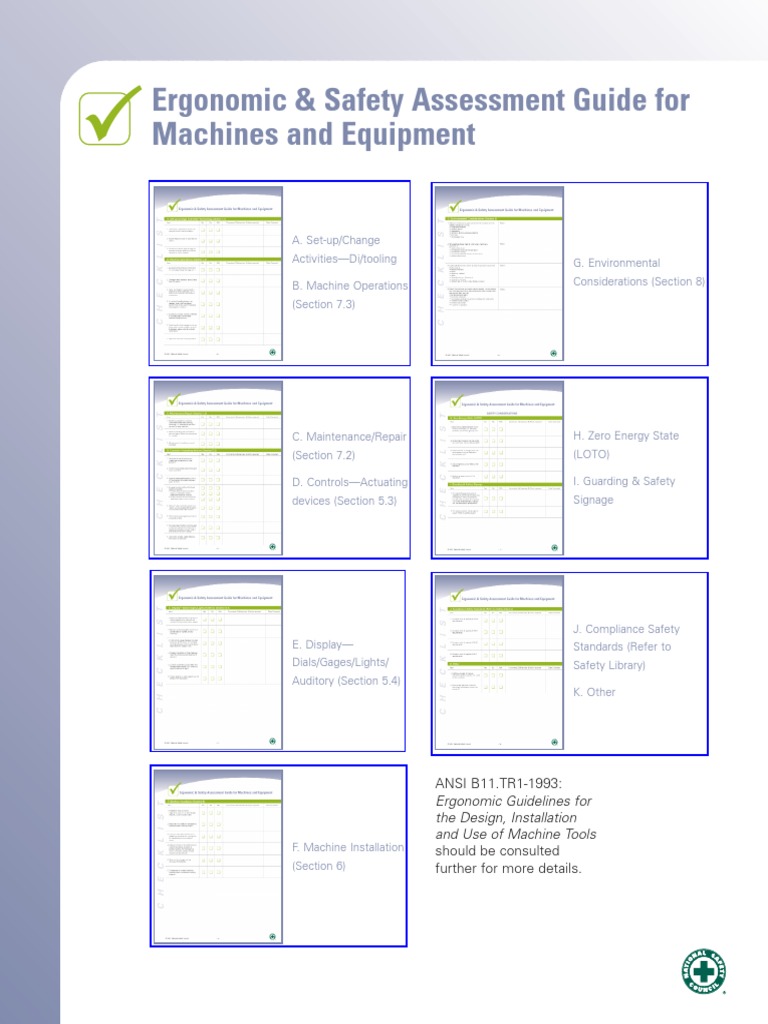 Ergonomic & Safety Assessment Guide For Machines and Equipment PDF