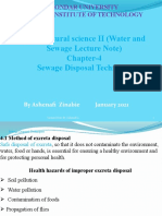 Architectural Science II (Water and Sewage Lecture Note) Chapter-4 Sewage Disposal Techniques