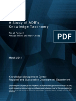 A Study of ADB's Knowledge Taxonomy: Final Report
