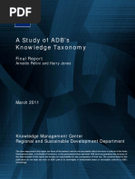 A Study of ADB's Knowledge Taxonomy: Final Report