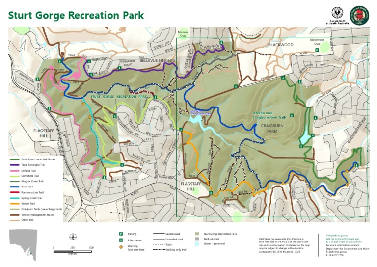 Sturt Gorge Recreation Park Map | PDF | Road Transport | Nature