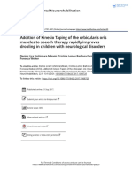 Addition of Kinesio Taping of The Orbicularis Oris Muscles To Speech Therapy Rapidly Improves Drooling in Children With Neurological Disorders, 2019
