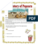The History of Popcorn Grammar Drills Picture Description Exercises Readi 76894