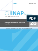 Cuaderno CUINAP #29 La Gestión Pública en Un País Federal