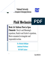 Uniform Flow in Open Channels