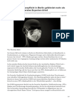 Neue FFP2-Maskenpflicht in Berlin gefährdet mehr als sie hilft Vernichtendes Experten-Urteil