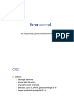 Error Control: An Engineering Approach To Computer Networking