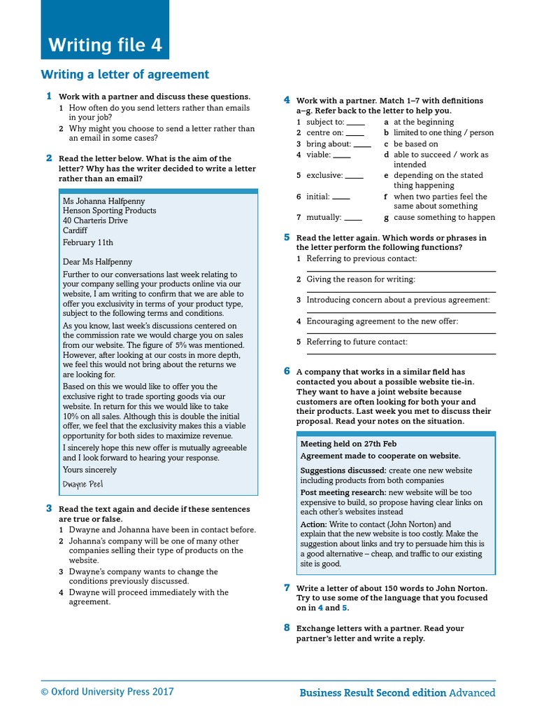 Business Result 2e Advanced Writing File 4 SB | PDF | Communication ...