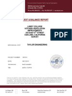 Test & Balance Report: Laney College Kitchen Ventilation Improvements 333 EAST 8 Street Oakland, California Survey