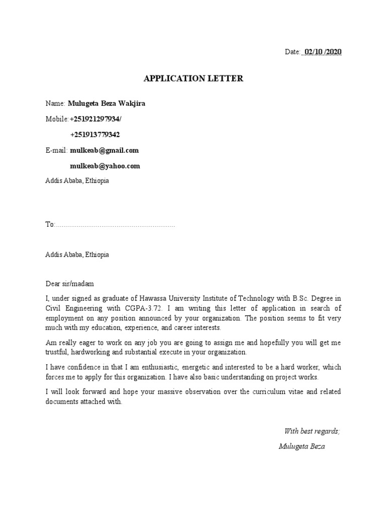 BEST APPLICATION LETTER FOR JOB VACANCY IN ETHIOPIA visual data 7