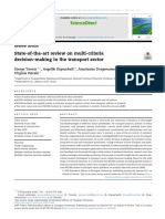 State-Of-The-Art Review On Multi-Criteria Decision-Making in The Transport Sector