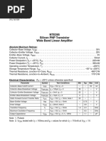 NTE395 Silicon PNP Transistor Wide Band Linear Amplifier: Absolute Maximum Ratings