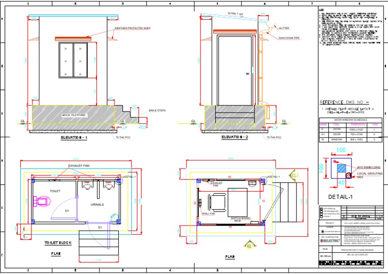 Prefab Security Cabin Drawing (Bel Jal in C DWG 403 r0) | PDF | Solar ...