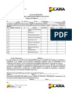 Formato para Registro de Comite de Salud