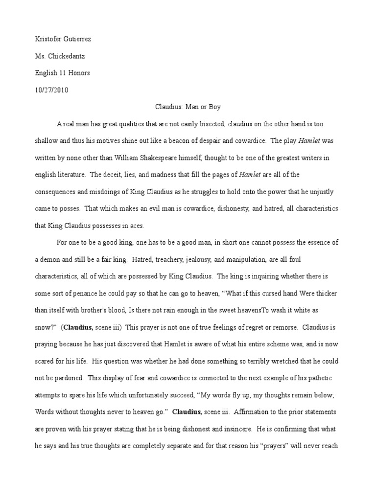 Hamlet themes pdf image