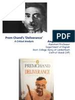 Prem Chand's Deliverance': A Critical Analysis