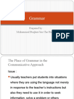 Grammar: Prepared By: Muhammad Buqhari Bin Che Hassan